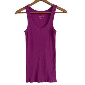 Vintage Old Navy Purple Ribbed Knit Cami Tank S Y2K Elena Gilbert Long Top